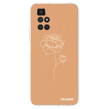 Picasee silikonski prozorni ovitek za Xiaomi Redmi 10 - Peonies