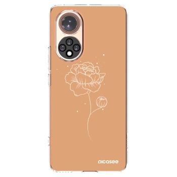 Picasee silikonski prozorni ovitek za Honor 50 5G - Peonies