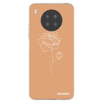 Picasee silikonski prozorni ovitek za Huawei Nova 8i - Peonies