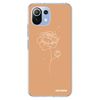 Picasee silikonski prozorni ovitek za Xiaomi 11 Lite 5G NE - Peonies