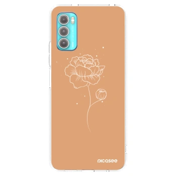 Picasee silikonski prozorni ovitek za Motorola Moto G60 - Peonies