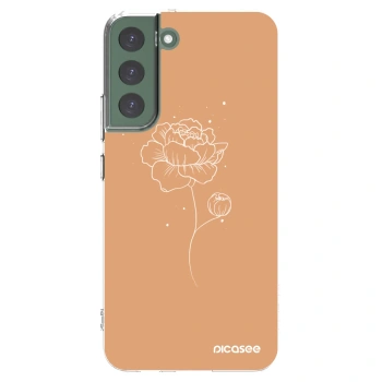 Picasee silikonski prozorni ovitek za Samsung Galaxy S22+ 5G - Peonies