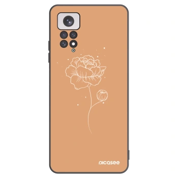 Picasee silikonski črni ovitek za Xiaomi Redmi Note 11 - Peonies