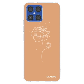 Picasee silikonski prozorni ovitek za Honor X8 4G - Peonies