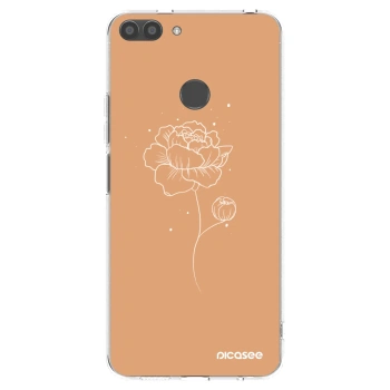Picasee silikonski prozorni ovitek za Huawei P Smart - Peonies