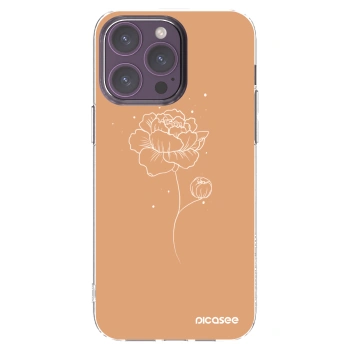 Picasee silikonski prozorni ovitek za Apple iPhone 14 Pro Max - Peonies