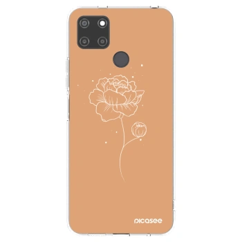 Picasee silikonski prozorni ovitek za Realme C21Y - Peonies