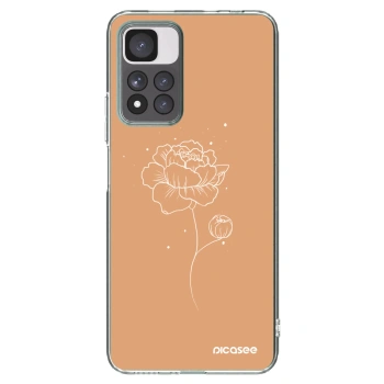 Picasee silikonski prozorni ovitek za Xiaomi Redmi Note 11 Pro+ 5G - Peonies