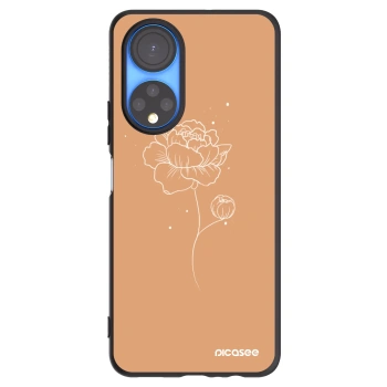 Picasee silikonski črni ovitek za Honor X7 - Peonies