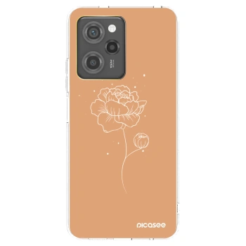 Picasee silikonski črni ovitek za Xiaomi Poco X5 Pro - Peonies