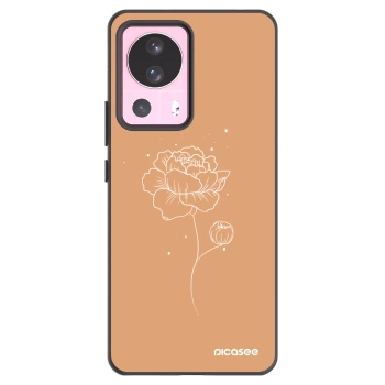 Picasee silikonski črni ovitek za Xiaomi 13 Lite - Peonies
