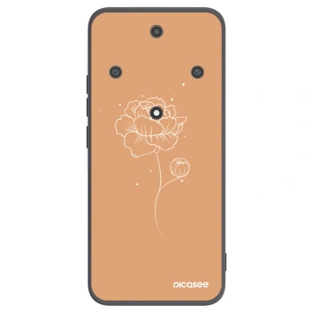 Picasee silikonski črni ovitek za Honor Magic5 Lite 5G - Peonies