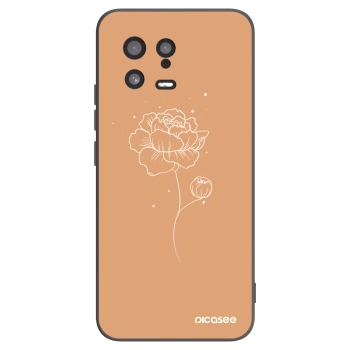 Picasee silikonski črni ovitek za Xiaomi 13 - Peonies