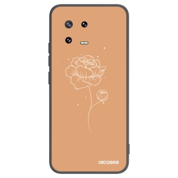 Picasee silikonski črni ovitek za Xiaomi 13 Pro - Peonies