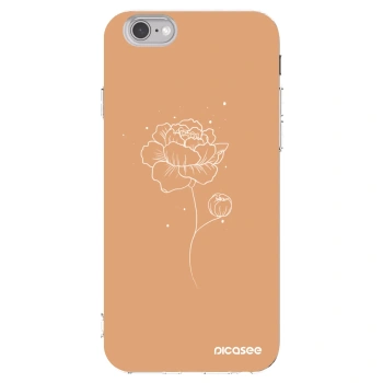 Picasee silikonski prozorni ovitek za Apple iPhone 6/6S - Peonies