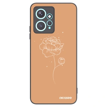 Picasee silikonski črni ovitek za Xiaomi Redmi Note 12 4G - Peonies