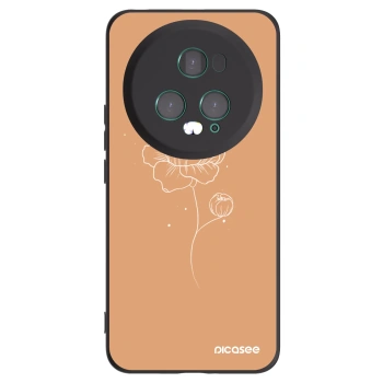 Picasee silikonski črni ovitek za Honor Magic5 Pro - Peonies