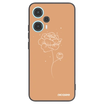 Picasee silikonski črni ovitek za Xiaomi Poco F5 - Peonies
