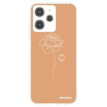 Picasee silikonski prozorni ovitek za Xiaomi Redmi 12 4G - Peonies