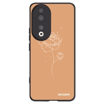 Picasee silikonski črni ovitek za Honor 90 5G - Peonies