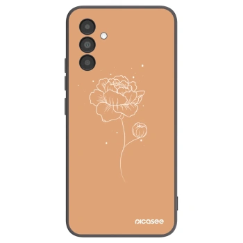 Picasee silikonski črni ovitek za Samsung Galaxy A04s A047F - Peonies