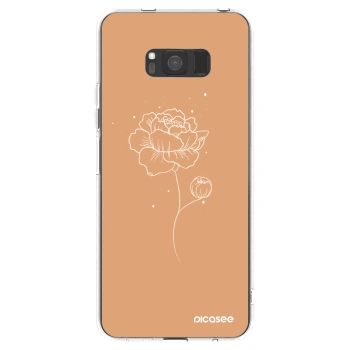 Picasee silikonski prozorni ovitek za Samsung Galaxy S8 G950F - Peonies