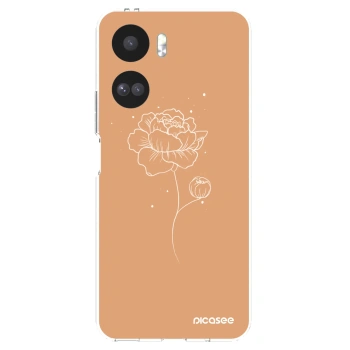 Picasee silikonski prozorni ovitek za Honor 90 Lite 5G - Peonies