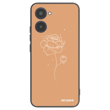 Picasee silikonski črni ovitek za Realme 10 4G - Peonies