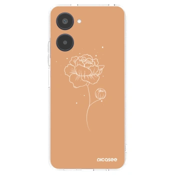 Picasee silikonski prozorni ovitek za Realme 10 4G - Peonies
