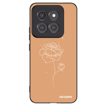 Picasee silikonski črni ovitek za Xiaomi 14 Pro - Peonies