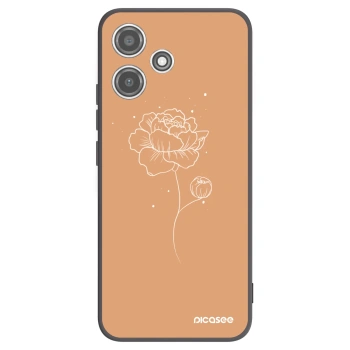 Picasee silikonski črni ovitek za Xiaomi Redmi 12 5G - Peonies