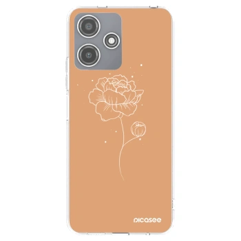 Picasee silikonski prozorni ovitek za Xiaomi Redmi 12 5G - Peonies
