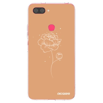 Picasee silikonski prozorni ovitek za Xiaomi Mi 8 Lite - Peonies