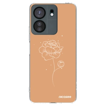 Picasee silikonski prozorni ovitek za Xiaomi Redmi 13C 4G - Peonies