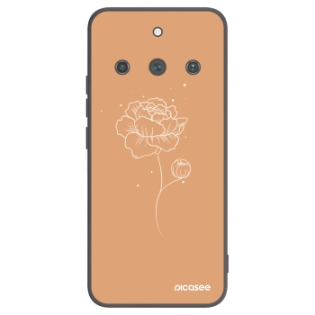 Picasee silikonski črni ovitek za Realme 11 Pro+ - Peonies