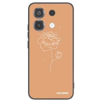 Picasee silikonski črni ovitek za Xiaomi Poco X6 - Peonies