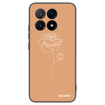 Picasee silikonski črni ovitek za Xiaomi Poco X6 Pro - Peonies