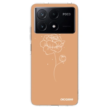 Picasee silikonski prozorni ovitek za Xiaomi Poco X6 Pro - Peonies