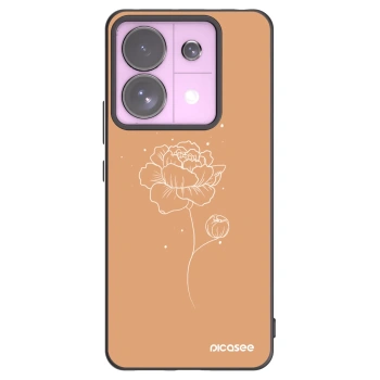 Picasee silikonski črni ovitek za Xiaomi Redmi Note 13 Pro 5G - Peonies