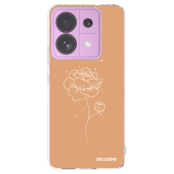 Picasee silikonski prozorni ovitek za Xiaomi Redmi Note 13 Pro 5G - Peonies