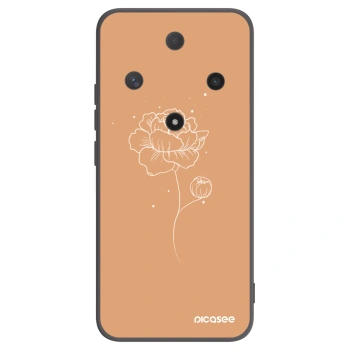 Picasee silikonski črni ovitek za Honor Magic6 Lite 5G - Peonies