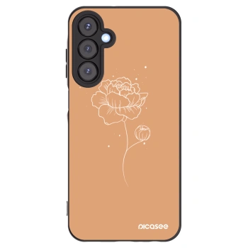Picasee silikonski črni ovitek za Samsung Galaxy A25 A256B 5G - Peonies