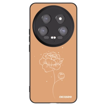 Picasee silikonski črni ovitek za Xiaomi 14 Ultra - Peonies