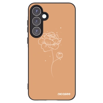 Picasee silikonski črni ovitek za Samsung Galaxy A55 5G A556B - Peonies