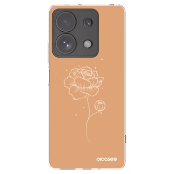 Picasee silikonski prozorni ovitek za Xiaomi Redmi Note 13 Pro 4G - Peonies