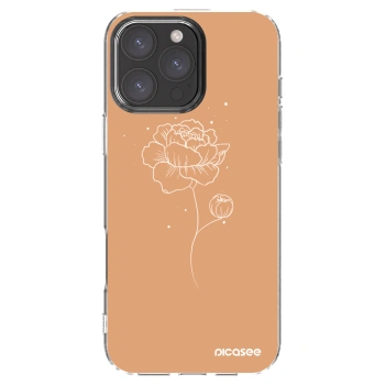 Picasee silikonski prozorni ovitek za Apple iPhone 16 Pro Max - Peonies