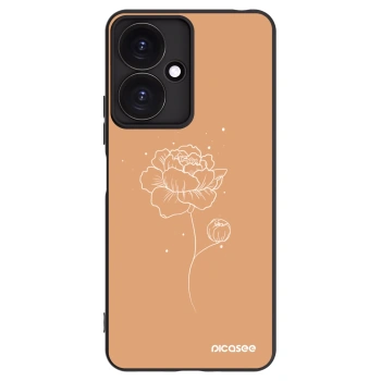 Picasee silikonski črni ovitek za Xiaomi Redmi 13C 5G - Peonies