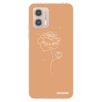 Picasee silikonski prozorni ovitek za Motorola Moto G53 5G - Peonies
