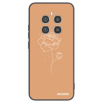 Picasee silikonski črni ovitek za Realme 12 Pro 5G - Peonies