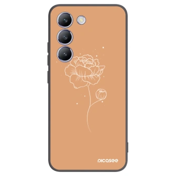 Picasee silikonski črni ovitek za Vivo V40 SE 5G - Peonies